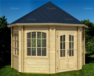 Octagonal 45mm Log Cabin 529