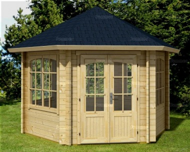 Hexagonal 45mm Log Cabin 96