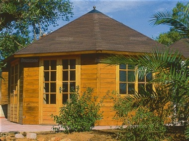 Octagonal Summerhouse Log Cabin 375