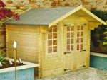 3.0m wide Apex 19mm Log Cabin 103