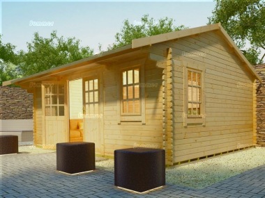 4.8-6.0m wide Apex 45mm Log Cabin 104